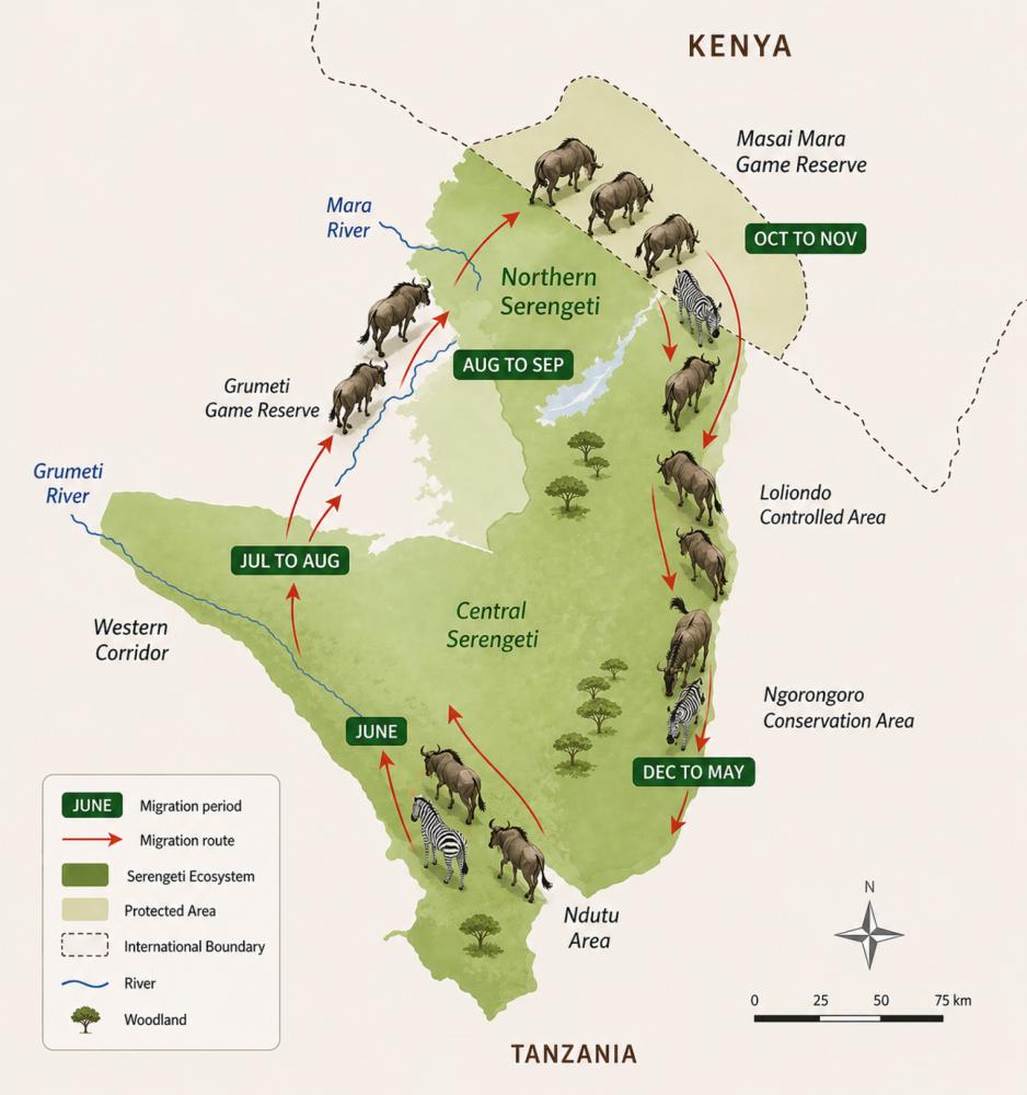 Great Migration seasonal map