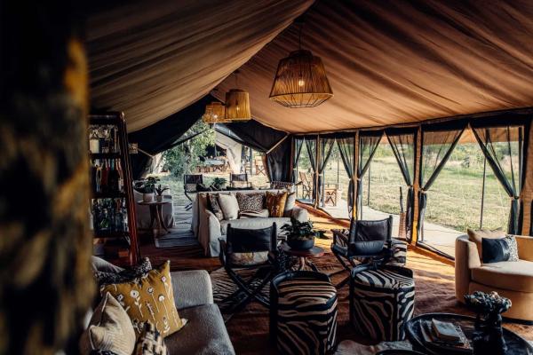 Lounge tent at Nyumbu Luxury Camp, Ndutu