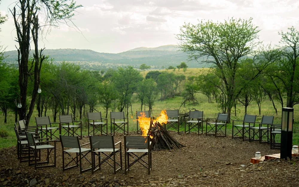Luwela Camp Serengeti – Evening campfire at Luwela Camp