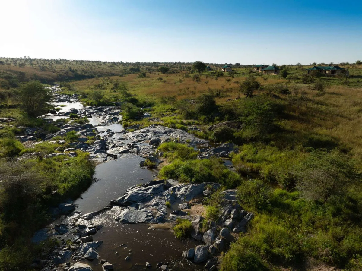 Nyabogati River from the air near Jackals Lair Camp