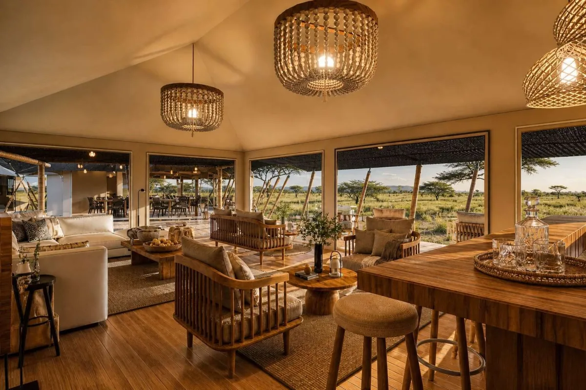 Lounge and dining area at Gnus Lair