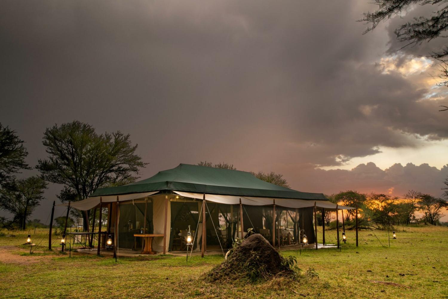 Safari tent at Mara Under Canvas in the northern Serengeti