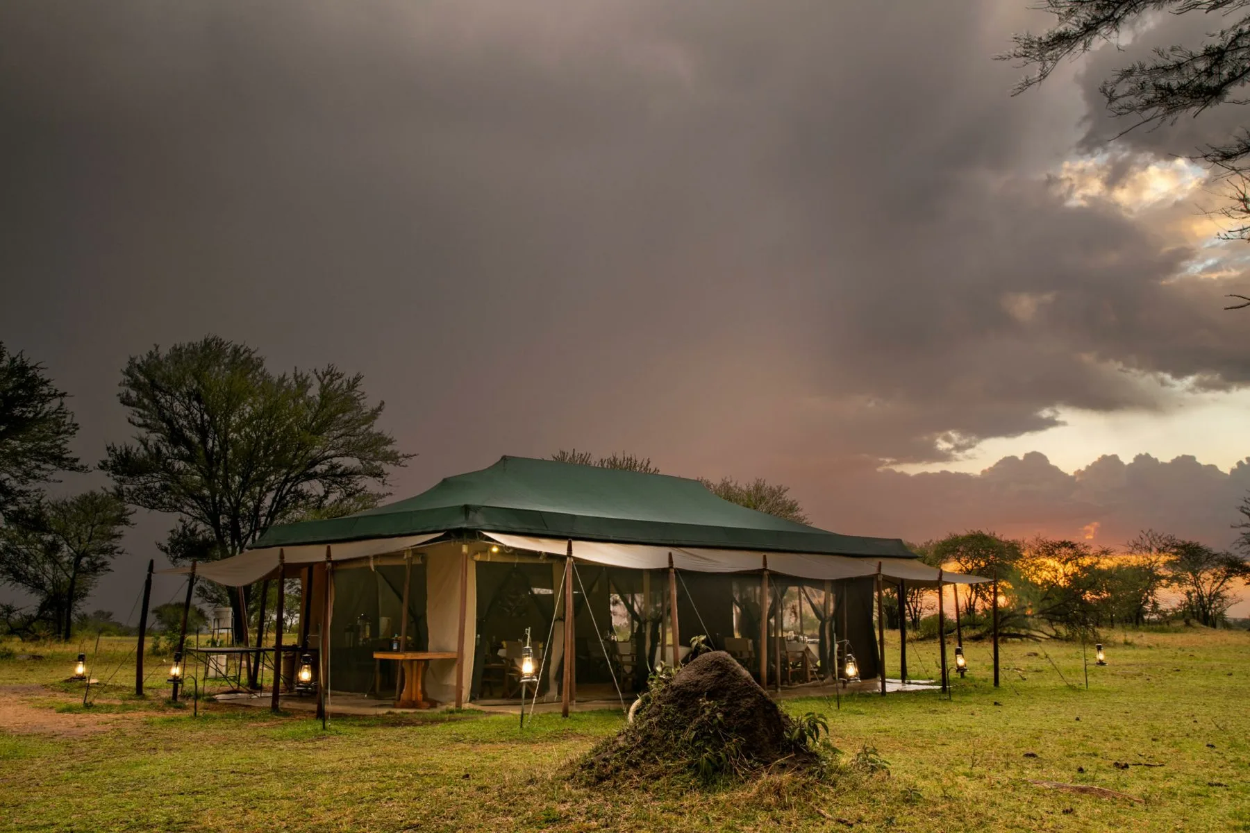 Safari tent at Mara Under Canvas in the northern Serengeti