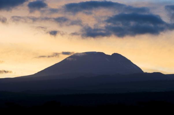 Kilimanjaro at sunset from Enduimet