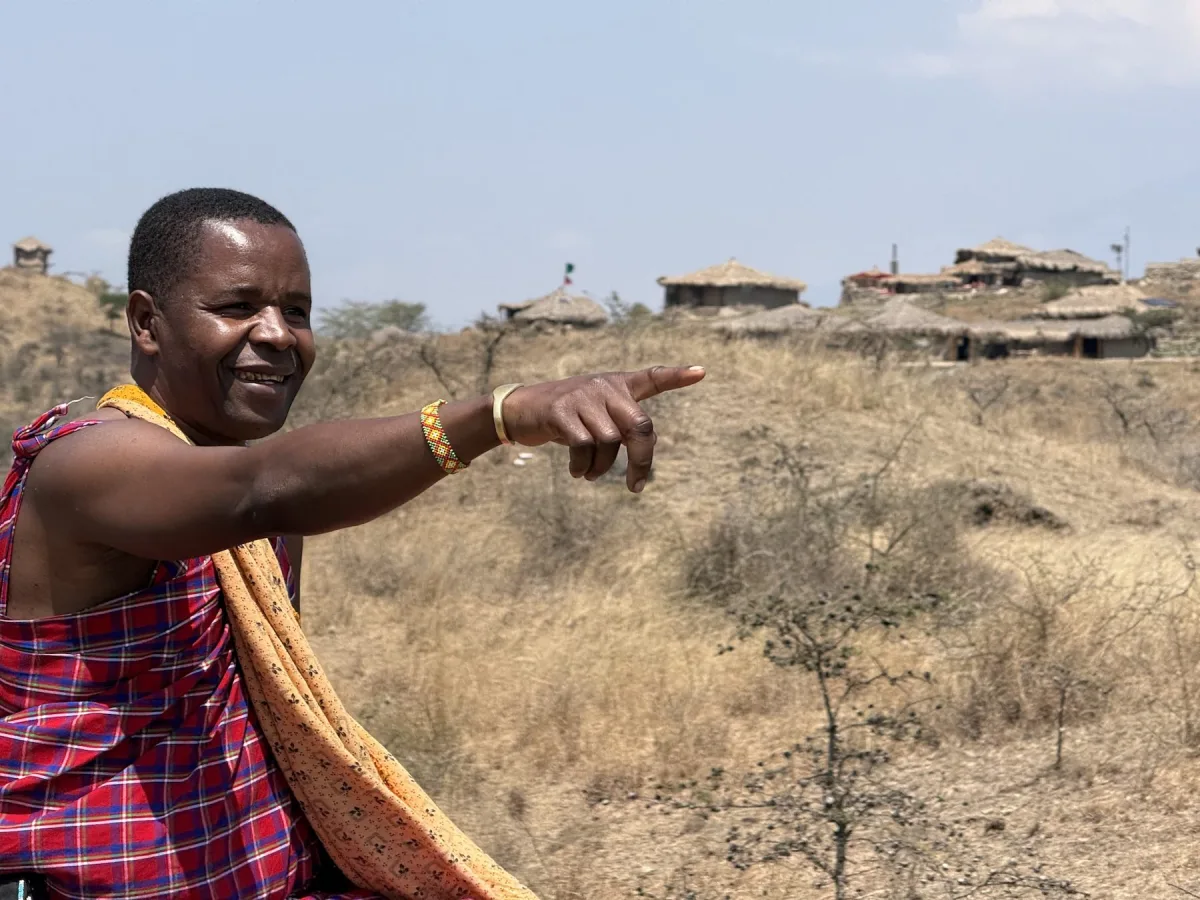 Maasai host at Osiligilai Maasai Lodge