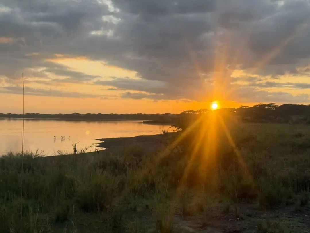 Southern Serengeti – The sun rising over Lake Ndutu