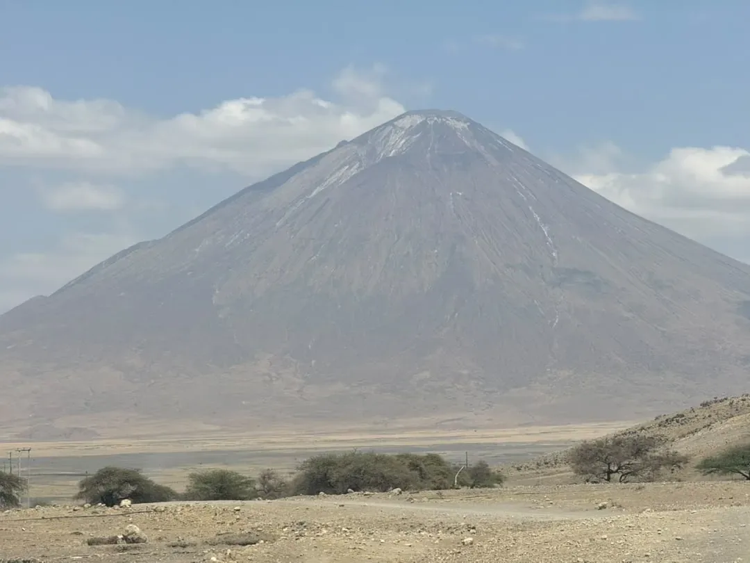 Ol Doinyo Lengai, the Maasai Mountain of God, rising above the plains near Lake Natron